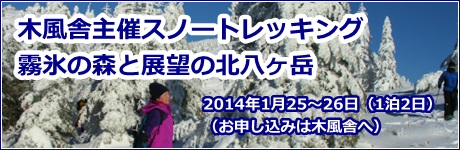 スノーシュートレッキング・霧氷の森と展望の北八ヶ岳